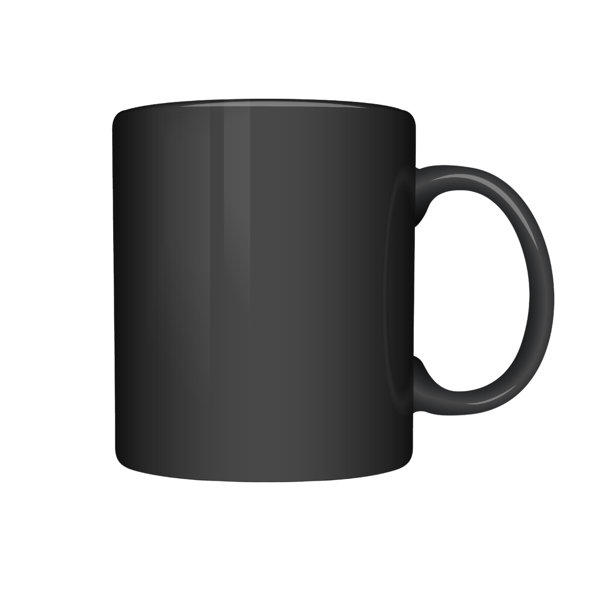 Caneca de Porcelana Preta 300ml Marili Valentino